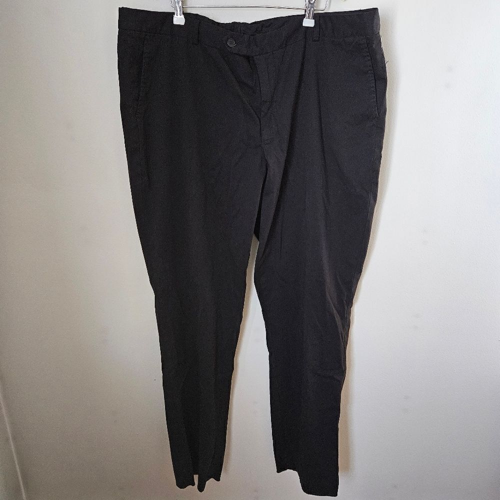 Nordstrom Pants Tech-Smart Trim Fit Black Dark Gray Business Casual Neutral 44W